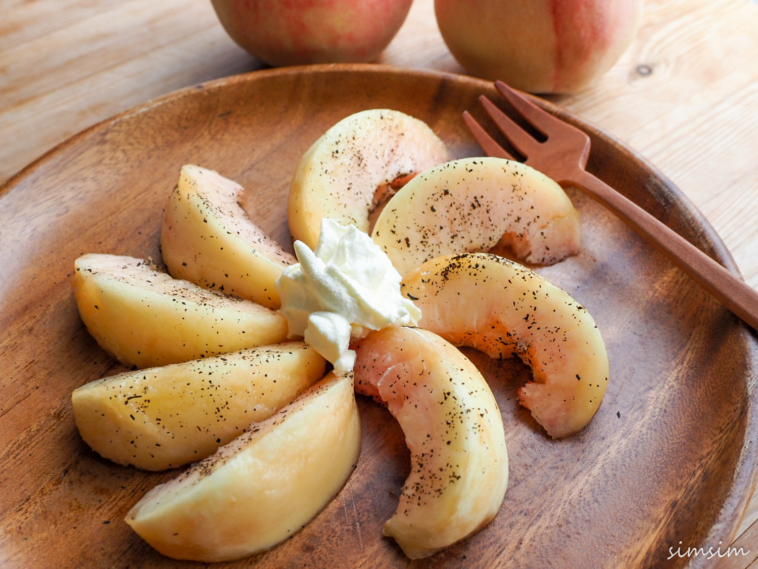 桃のアールグレイマリネ