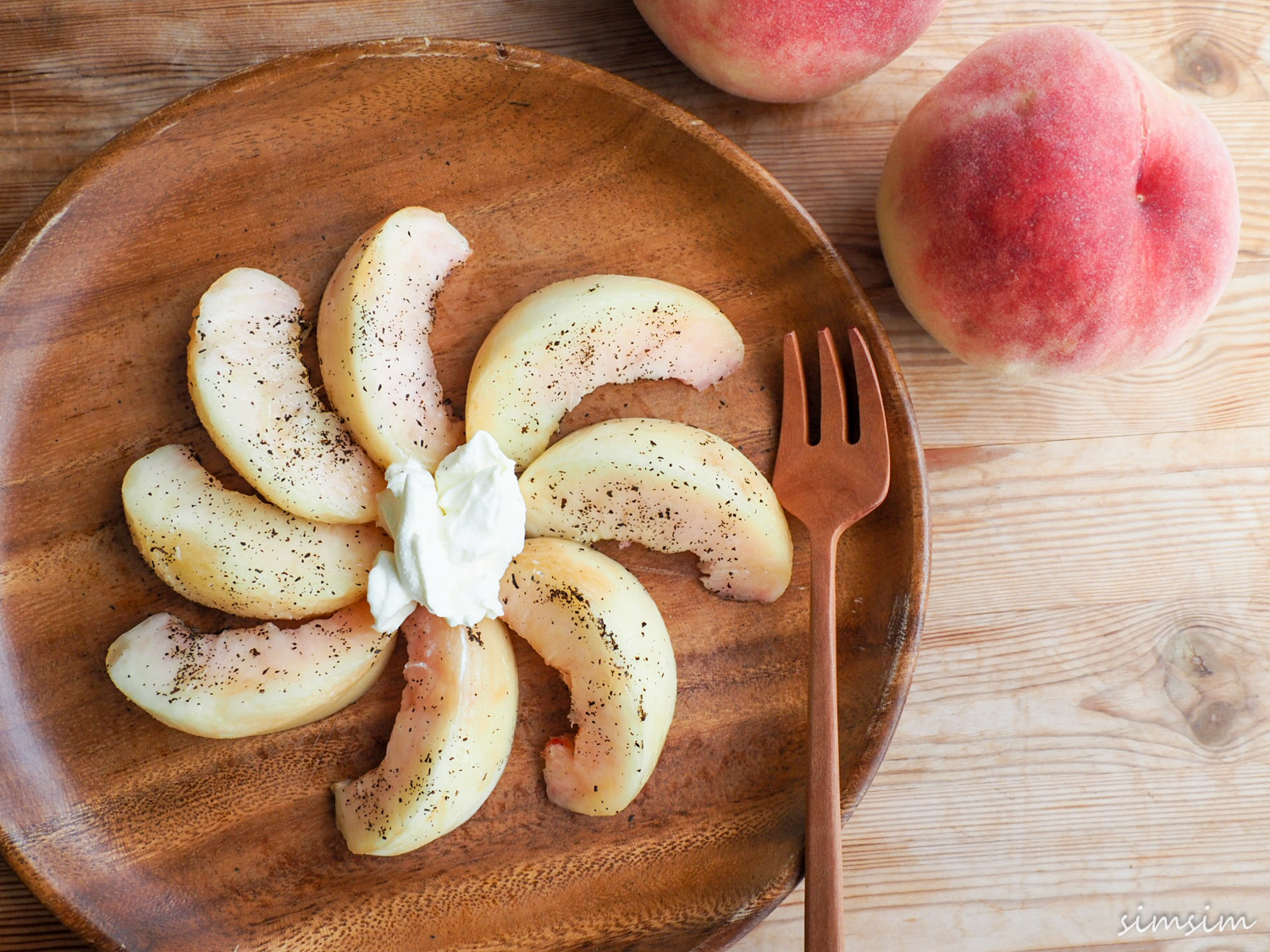 桃のアールグレイマリネ